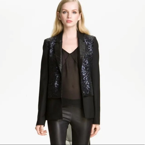 Elizabeth and James Shine Sequin Rex Blazer Jacket - Picture 3 of 6